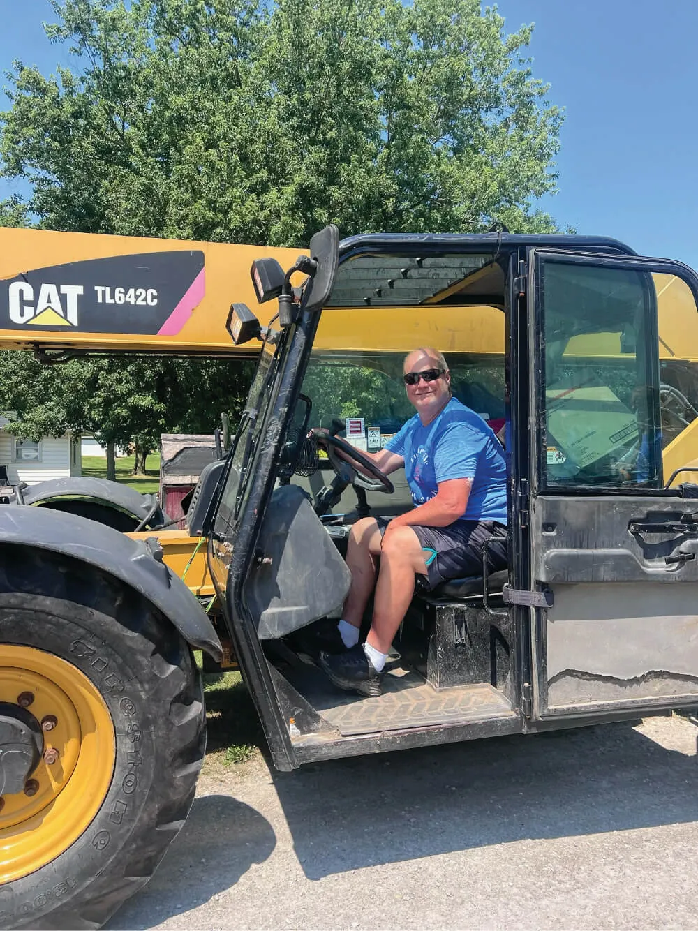 Mark Babb, owner of Advanced Drainage, on a job site in Cass County, Indiana